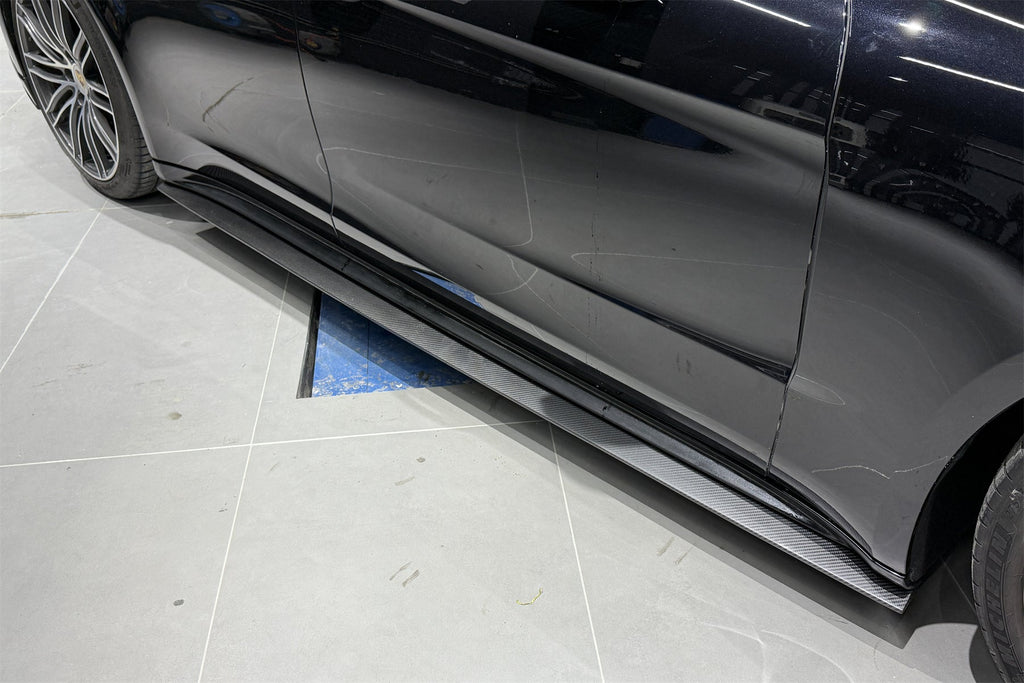 2024-2025 Porsche Panamera 976 OD Style Dry Carbon Fiber Side Skirts - Carbonado