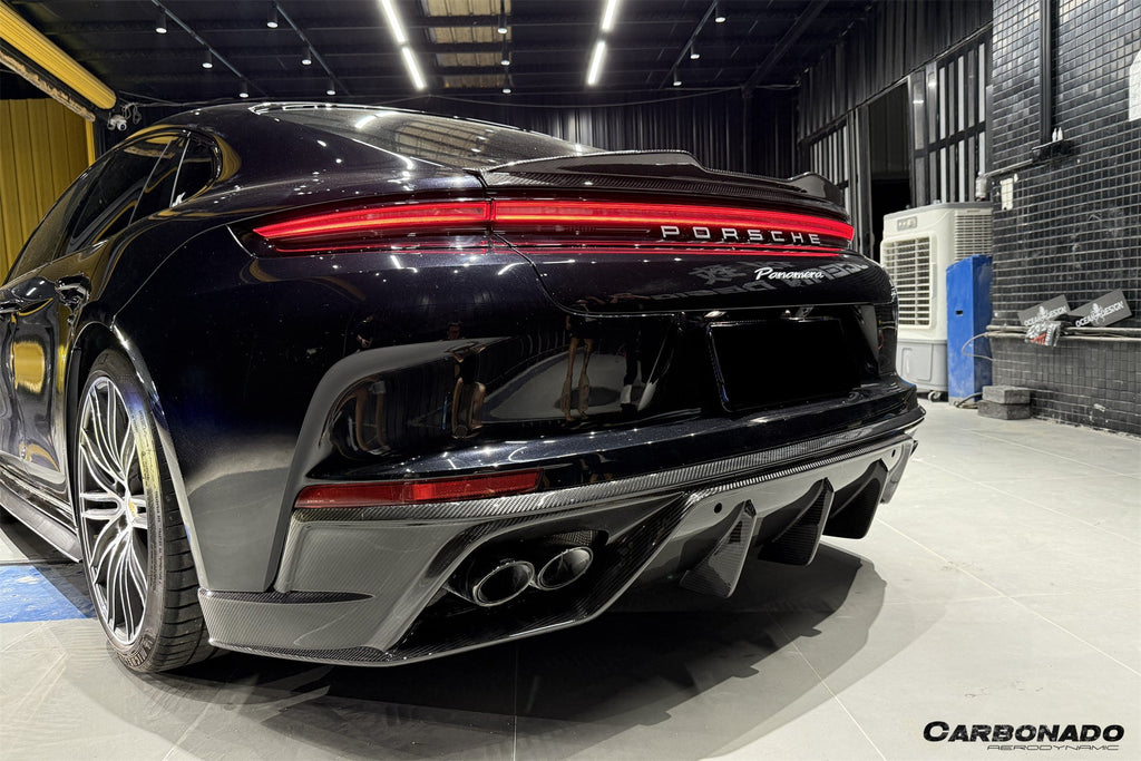 2024-2025 Porsche Panamera 976 OD Style Dry Carbon Fiber Trunk Spoiler - Carbonado