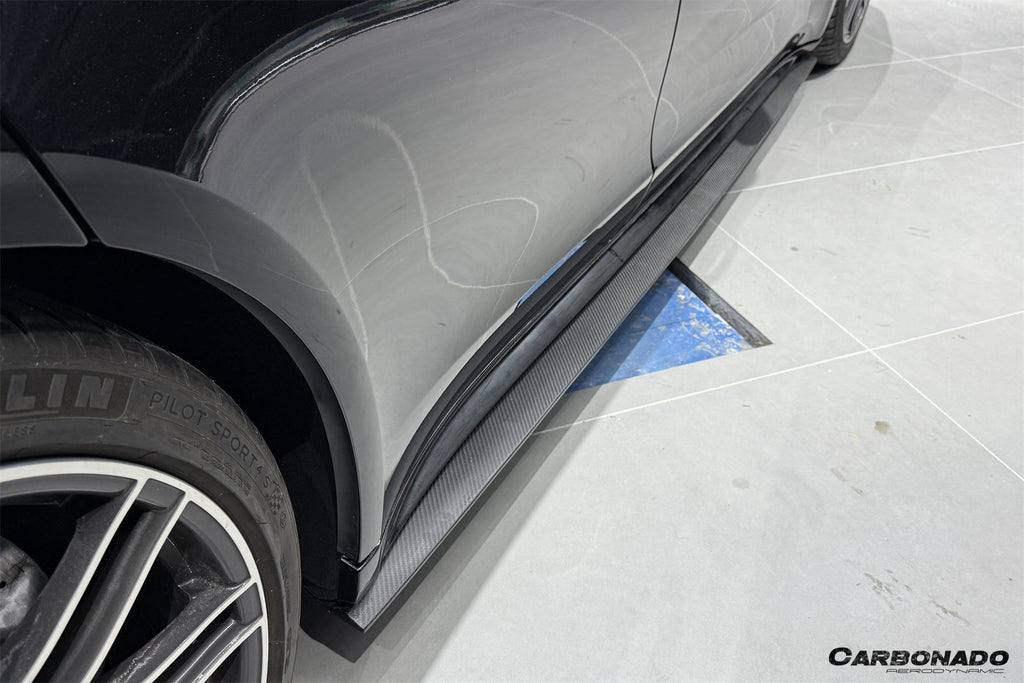 2024-2025 Porsche Panamera 976 OD Style Dry Carbon Fiber Side Skirts - Carbonado