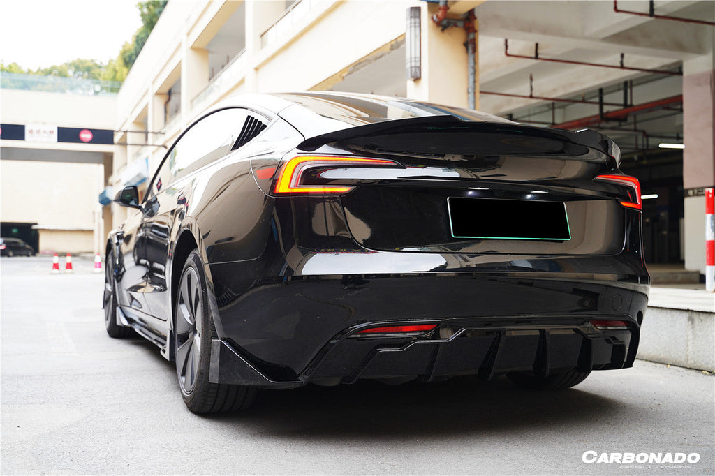 2024-UP Tesla Model 3 Highland RWD & AWD Fast Style Carbon Fiber Pattern Look body kit