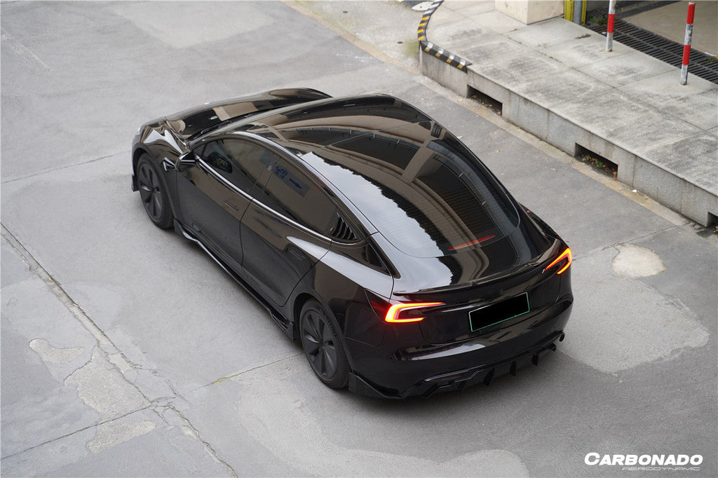 2024-UP Tesla Model 3 Highland RWD & AWD Fast Style Carbon Fiber Pattern Look body kit