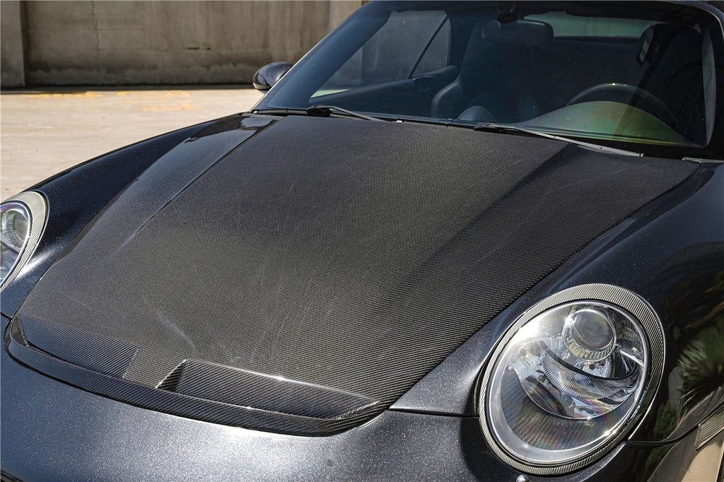 2005-2012 Porsche 987 Cayman & Boxster and 997 Carrera TA Style Hood - Carbonado