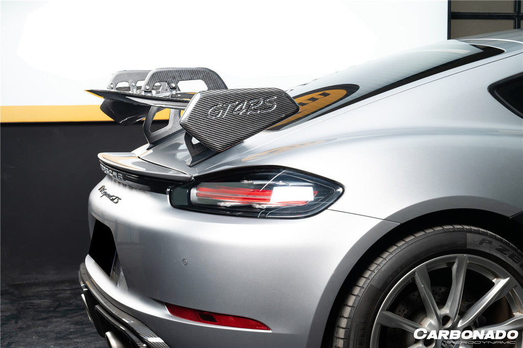 2012-2023 Porsche 718 981 Cayman Boxster GT4RS Style Dry Carbon Fiber Spoiler Wing