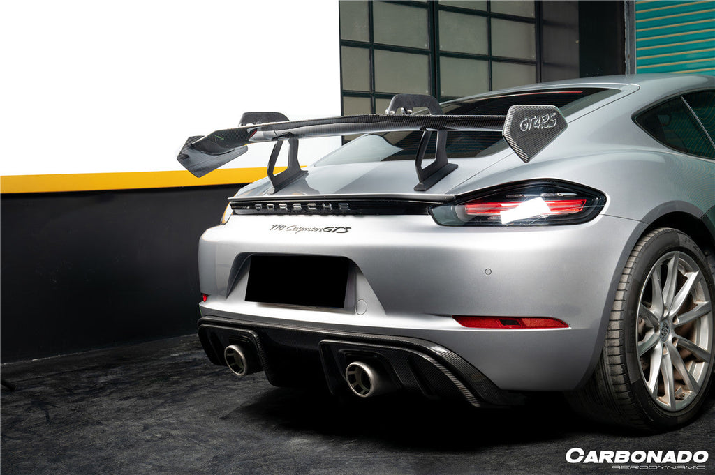 2012-2023 Porsche 718 981 Cayman Boxster GT4RS Style Dry Carbon Fiber Spoiler Wing