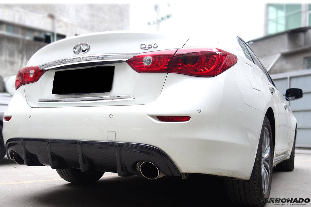 2014-2017 Infiniti Q50 Sedan SN Style Rear Lip - Carbonado Aero