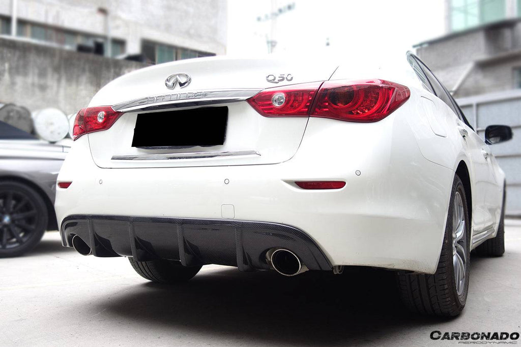 2014-2017 Infiniti Q50 Sedan SN Style Rear Lip - Carbonado Aero