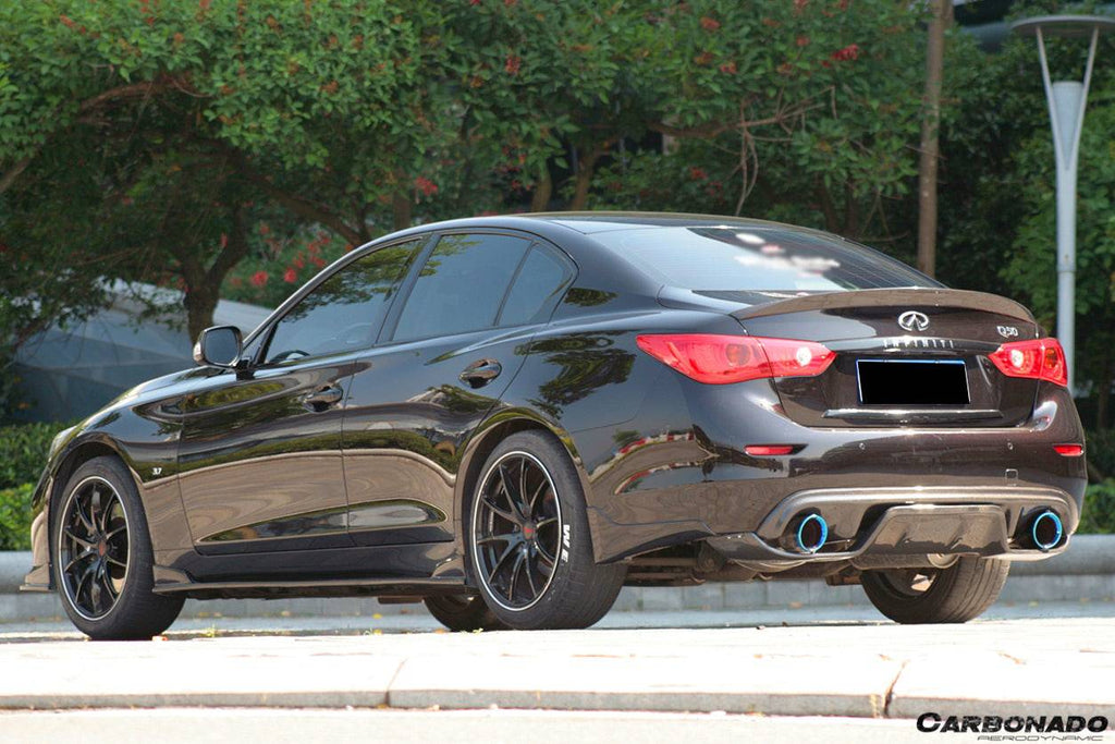 2014-2017 Infiniti Q50 Sedan DP Style Carbon Fiber Trunk Spoiler - Carbonado Aero
