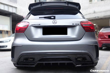 Load image into Gallery viewer, 2016-2018  Mercedes Benz  W176 A45 AMG BKSS Style Carbon Fiber Rear Bumper Canards - Carbonado Aero