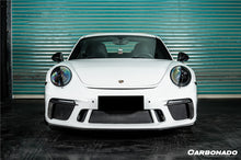 Load image into Gallery viewer, Carbonado 2017-2019 Porsche 911 991.2 GT3 OE Style Dry Carbon Fiber Front Bumper Daytime Running Light Trims - Carbonado