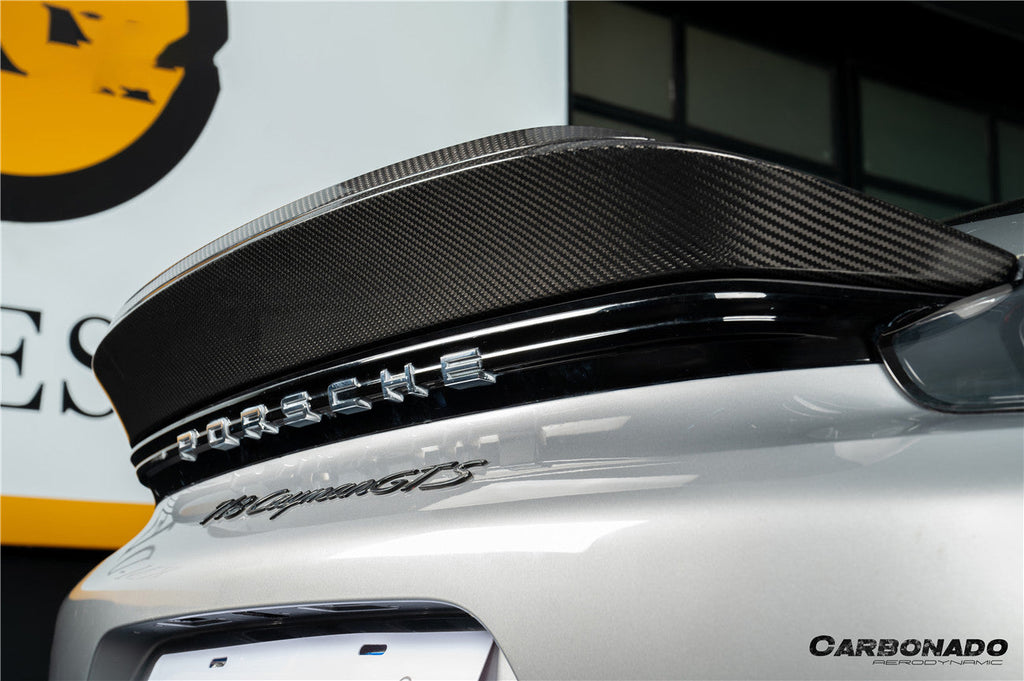 2017-2023 Porsche 718 Cayman Boxster Spyder RS Style Dry Carbon Fiber Spoiler