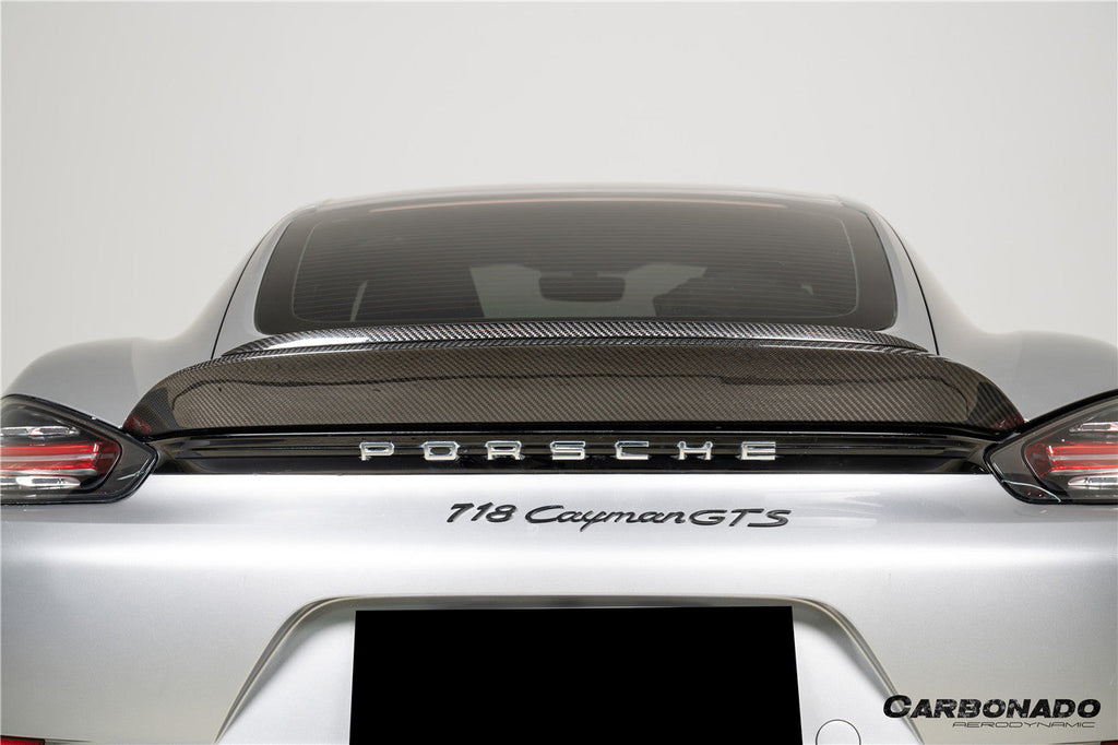 2017-2023 Porsche 718 Cayman Boxster Spyder RS Style Dry Carbon Fiber Spoiler