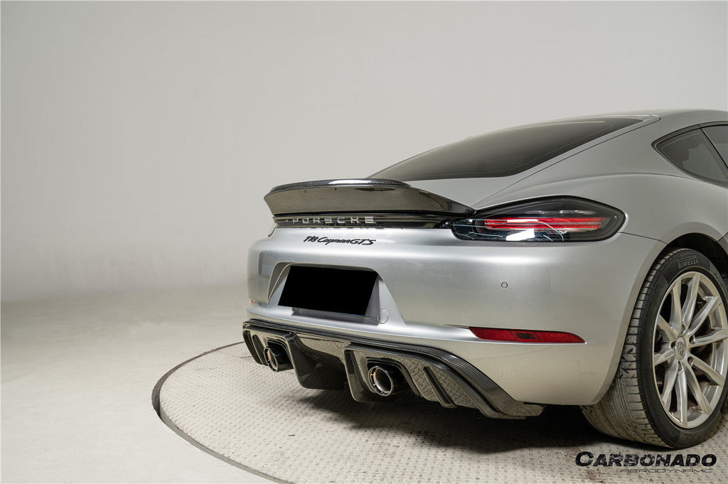 2017-2023 Porsche 718 Cayman Boxster Spyder RS Style Dry Carbon Fiber Spoiler