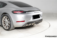 Load image into Gallery viewer, 2017-2023 Porsche 718 Cayman &amp; Boxster GTS Style Dry Carbon Fiber Rear Diffuser Lip - Carbonado