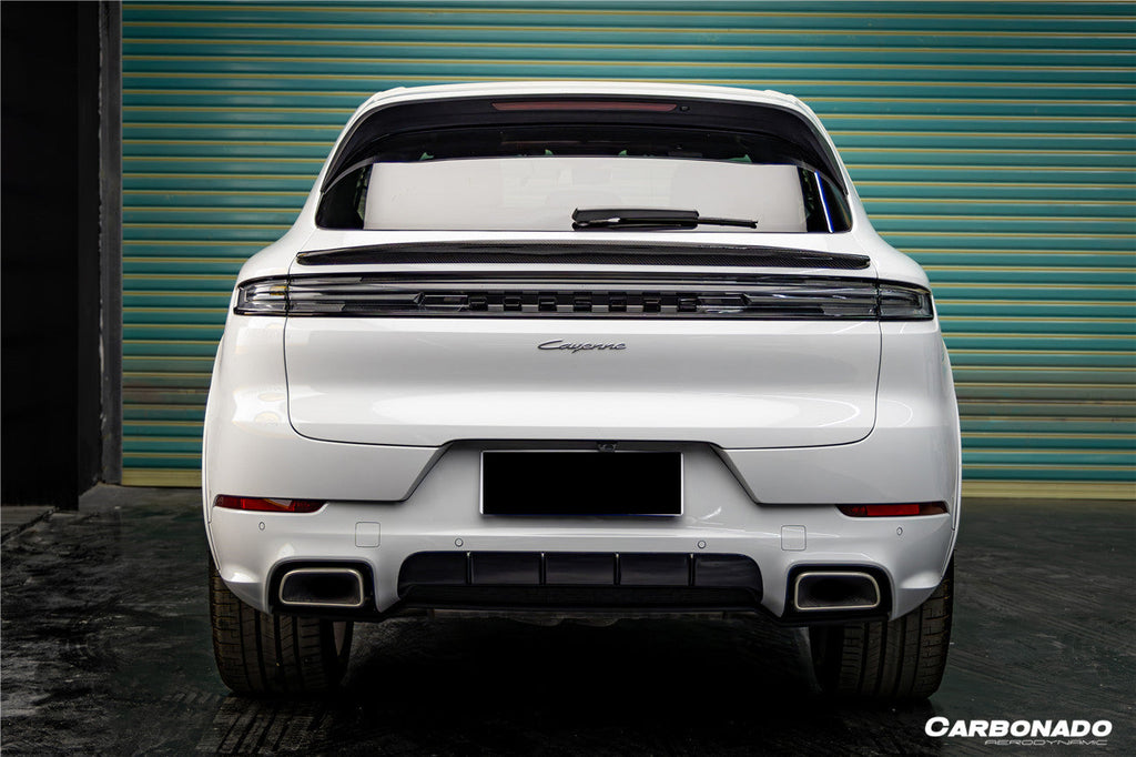 Carbonado 2018-2025 Porsche 9Y0 9YA Cayenne S    GTS    E-Hybrid TKT Style Carbon Fiber Trunk Spoiler