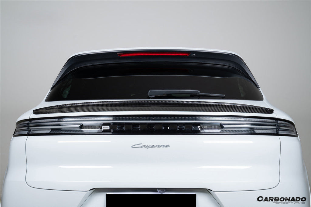 Carbonado 2018-2025 Porsche 9Y0 9YA Cayenne S    GTS    E-Hybrid TKT Style Carbon Fiber Trunk Spoiler