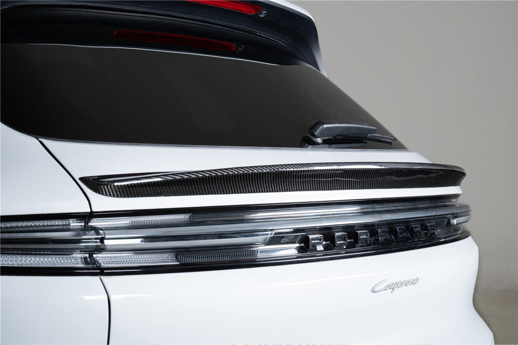 Carbonado 2018-2025 Porsche 9Y0 9YA Cayenne S & GTS & E-Hybrid TKT Style Carbon Fiber Trunk Spoiler - Carbonado