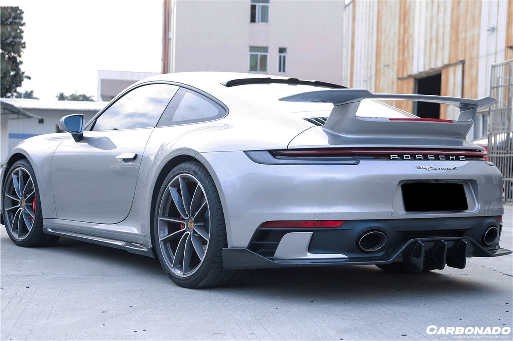 2019-2023 Porsche 911 992 Carrera & Targa Sport Design Bumper WP Style Dry Carbon Fiber Rear Lip