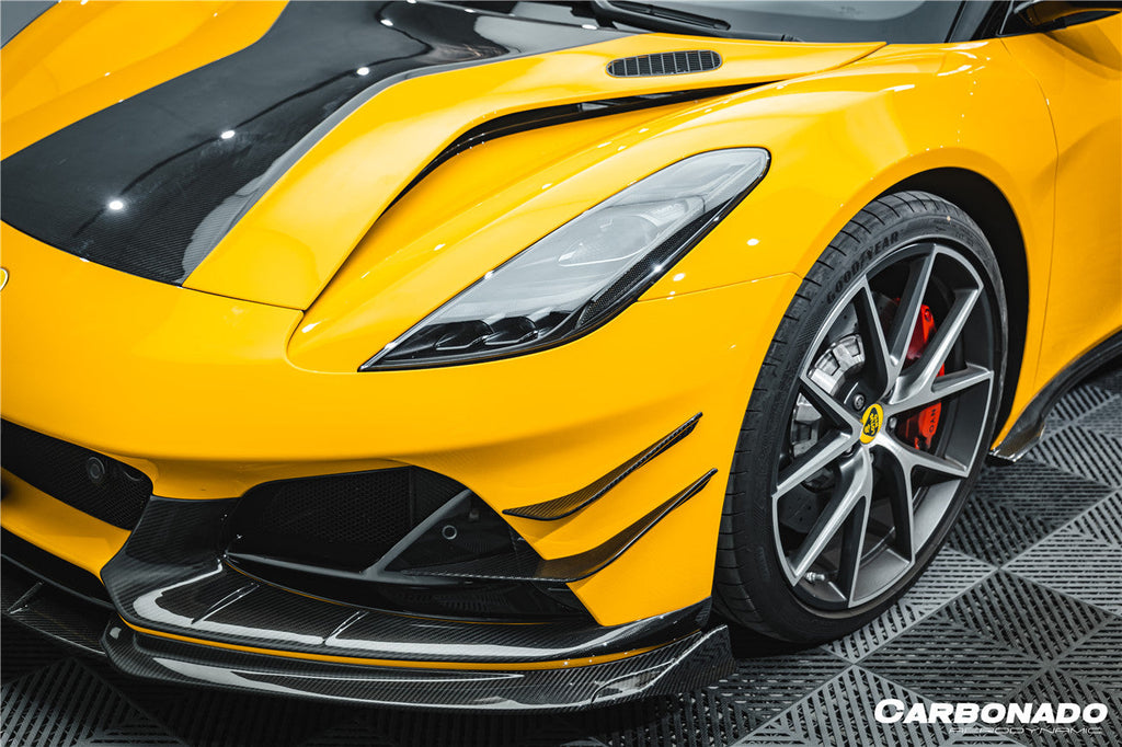 2021-2024 Lotus Emira NYO MNK Style Dry Carbon Fiber Front Bumper Side Splitter