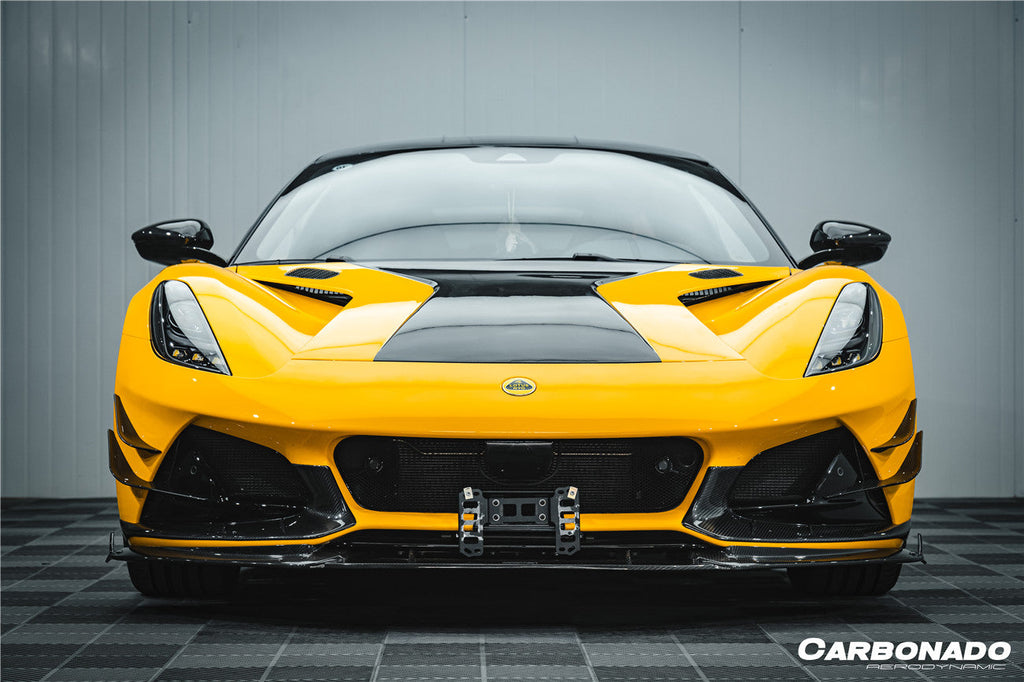2021-2024 Lotus Emira NYO MNK Style Dry Carbon Fiber Front Bumper Side Splitter