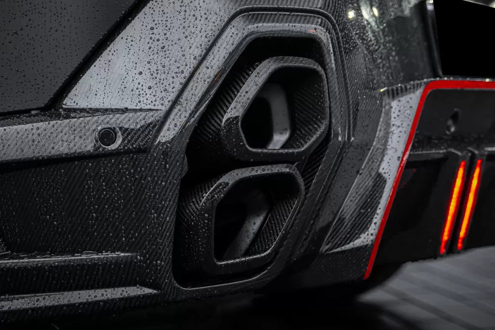 2023-2025 BMW XM G09 LD Style Dry Carbon Fiber Rear Diffuser Lip with Exhaust