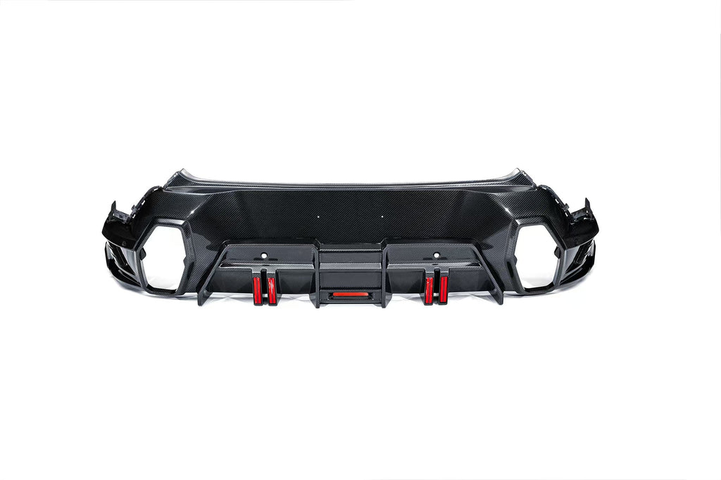 2023-2025 BMW XM G09 LD Style Dry Carbon Fiber Rear Diffuser Lip with Exhaust