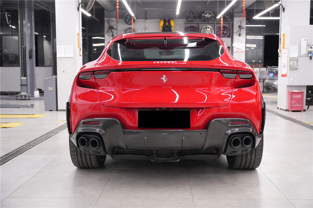 2023-2025 Ferrari Purosangue FUV Type F175 OEM Style Dry Carbon Fiber Rear Diffuser