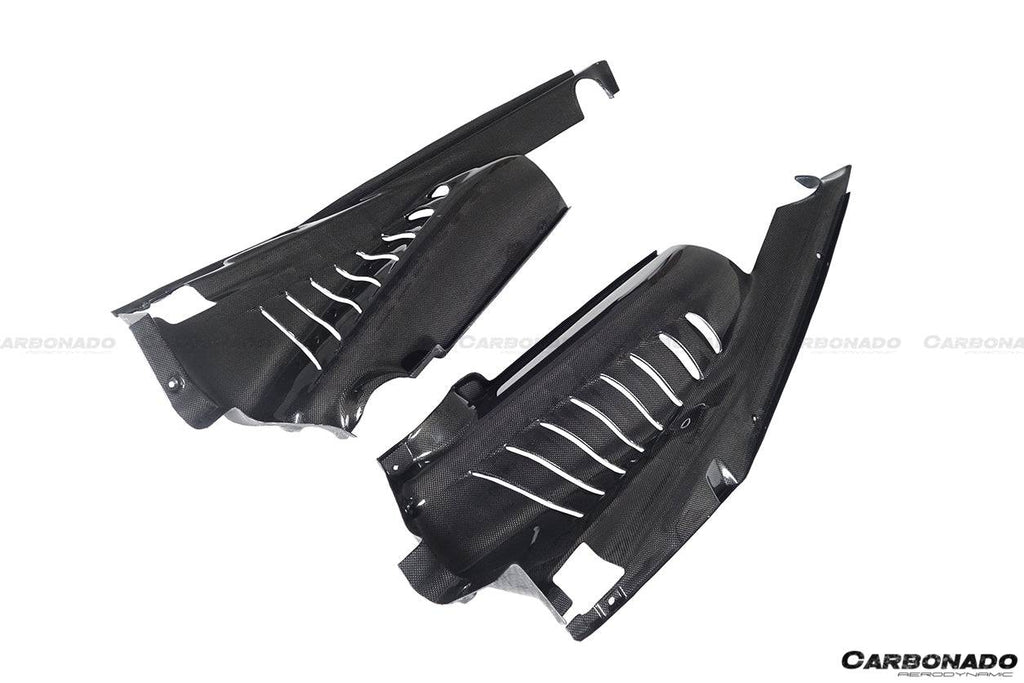 2015-2023 Ferrari 488 GTB/Pista/F8 Dry Carbon Fiber Engine Bay Panels With Heat Protection - Carbonado Aero