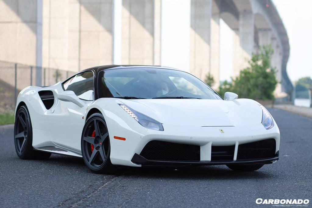 2015-2020 Ferrari 488 GTB Spyder OE Style Carbon Fiber Front Lip - Carbonado Aero