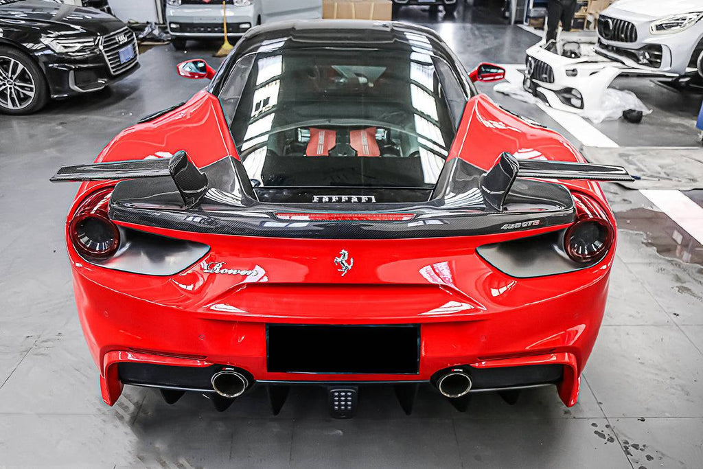 2015-2019 Ferrari 488 GTB MSY Style Trunk Wing Spoiler - Carbonado