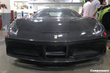 Load image into Gallery viewer, 2015-2020 Ferrari 488 GTB &amp; Spider OE Style Carbon Fiber Front Bumper - Carbonado