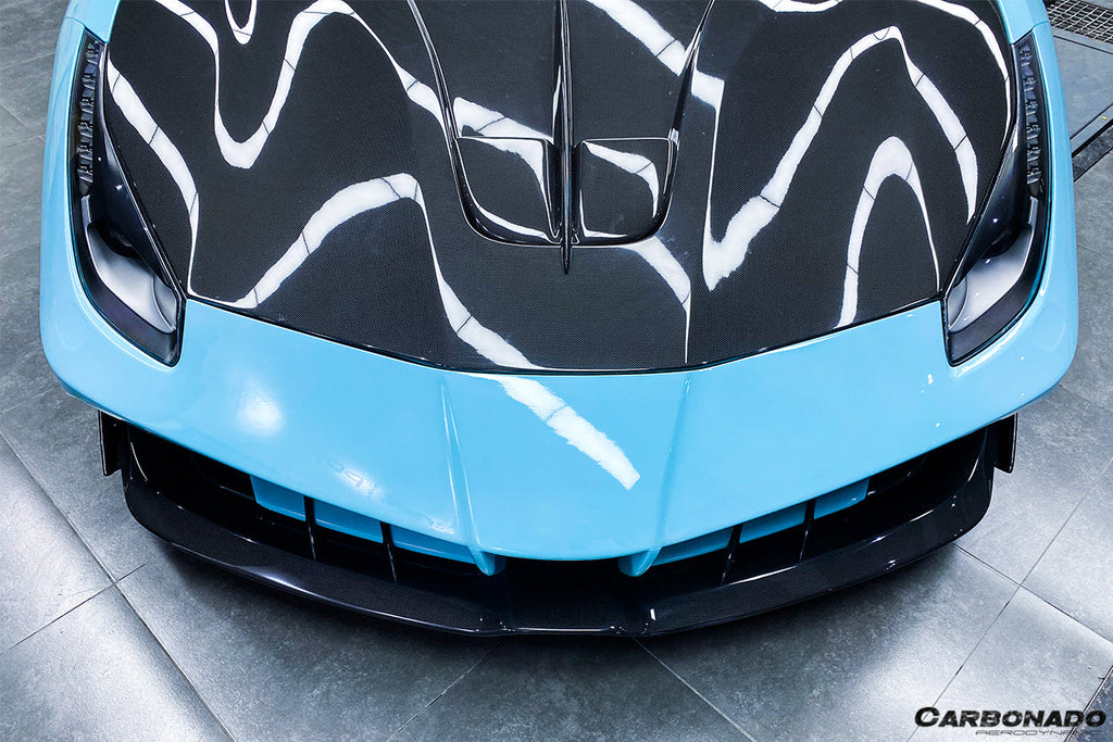 2015-2020 Ferrari 488 GTB & Spider MA Style Partial Carbon Fiber Front Bumper