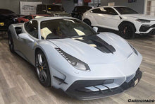 Load image into Gallery viewer, 2015-2020 Ferrari 488 GTB &amp; Spider MA Style Partial Carbon Fiber Front Bumper