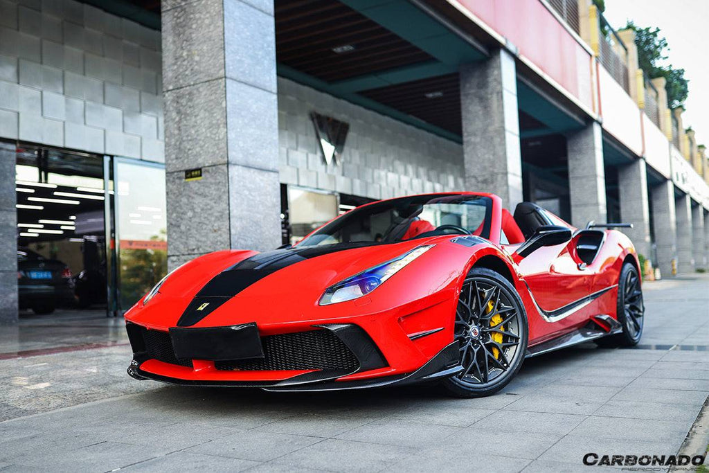 2015-2019 Ferrari 488 GTB & Spider MSY Style Carbon Fiber Hood - Carbonado