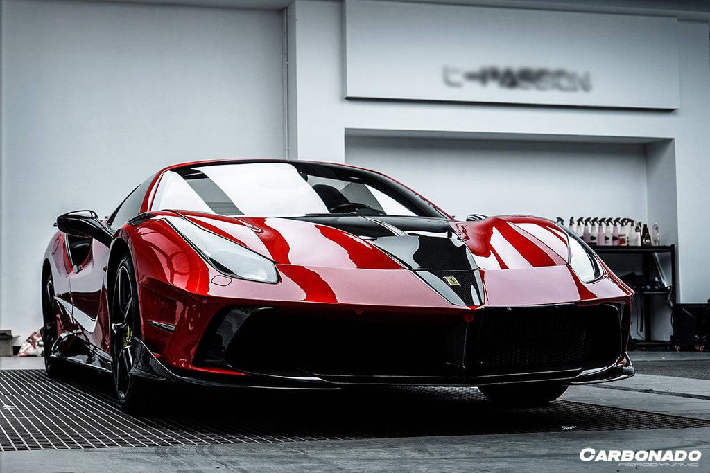 2015-2019 Ferrari 488 GTB & Spider MSY Style Carbon Fiber Hood - Carbonado