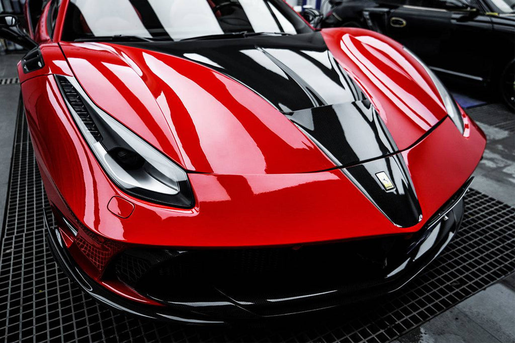 2015-2019 Ferrari 488 GTB & Spider MSY Style Carbon Fiber Hood - Carbonado