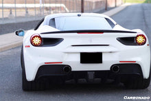 Load image into Gallery viewer, 2015-2020 Ferrari 488 GTB Spyder OE Style Dry Carbon Fiber Rear Light Satellite Covers - Carbonado Aero