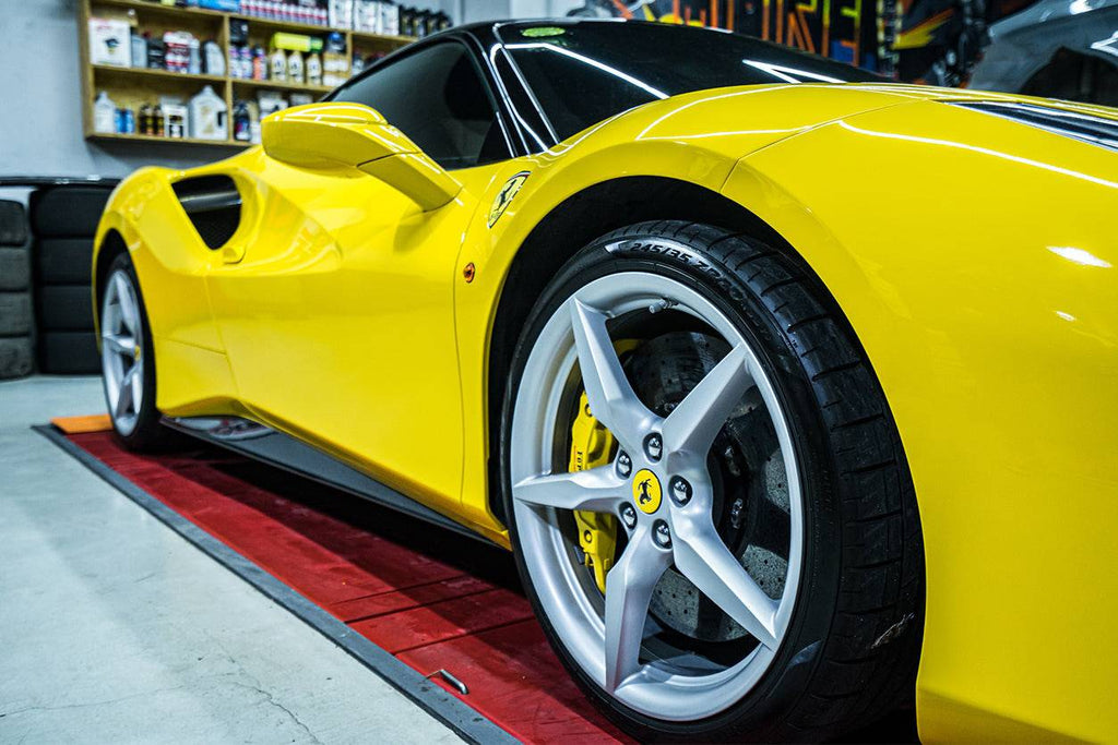 2015-2020 Ferrari 488 GTB Spier OE Style Carbon Fiber Side Skirts - Carbonado