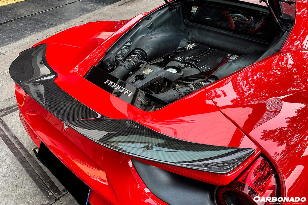 2015-2020 Ferrari 488 GTB VRS Style Carbon Fiber Trunk Spoiler