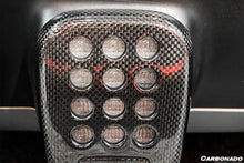 Load image into Gallery viewer, 2015-2020 Ferrari 488 GTB Spyder Dry Carbon Fiber Rear Black Light Cover w / Camera Hole - Carbonado Aero