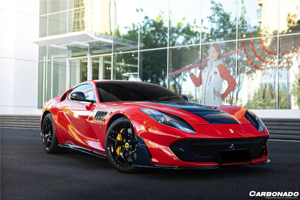 2018-UP Ferrari 812 Superfast & GTS MSY Style DRY Carbon Fiber Mirror Housing - Carbonado