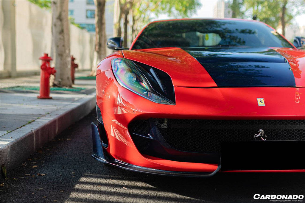 2018-UP Ferrari 812 Superfast /GTS MSY Style DRY Carbon Fiber Front Lip - Carbonado Aero