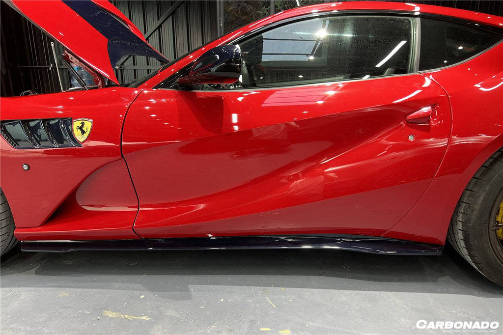 2018-UP Ferrari 812 Superfast /GTS MSY Style DRY Carbon Fiber Side Skirts - Carbonado Aero