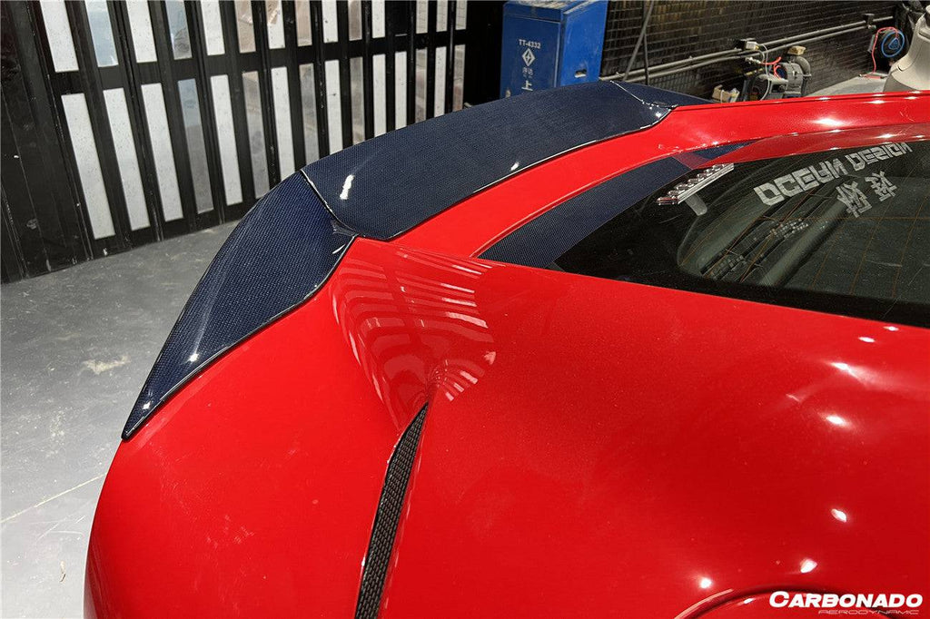 2018-UP Ferrari 812 Superfast /GTS OE Style DRY Carbon Fiber Rear Bonnet Lower Insert - Carbonado Aero