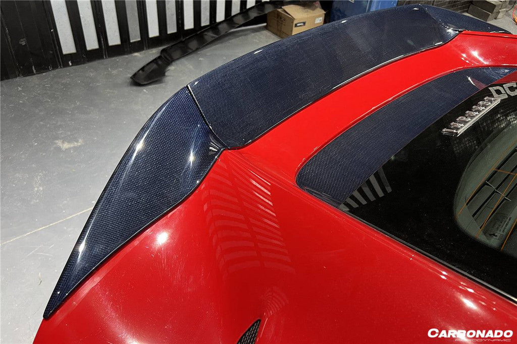 2018-UP Ferrari 812 Superfast /GTS OE Style DRY Carbon Fiber Rear Bonnet Lower Insert - Carbonado Aero