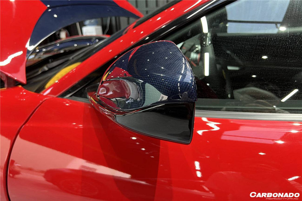 2018-UP Ferrari 812 Superfast /GTS MSY Style DRY Carbon Fiber Mirror Housing - Carbonado Aero