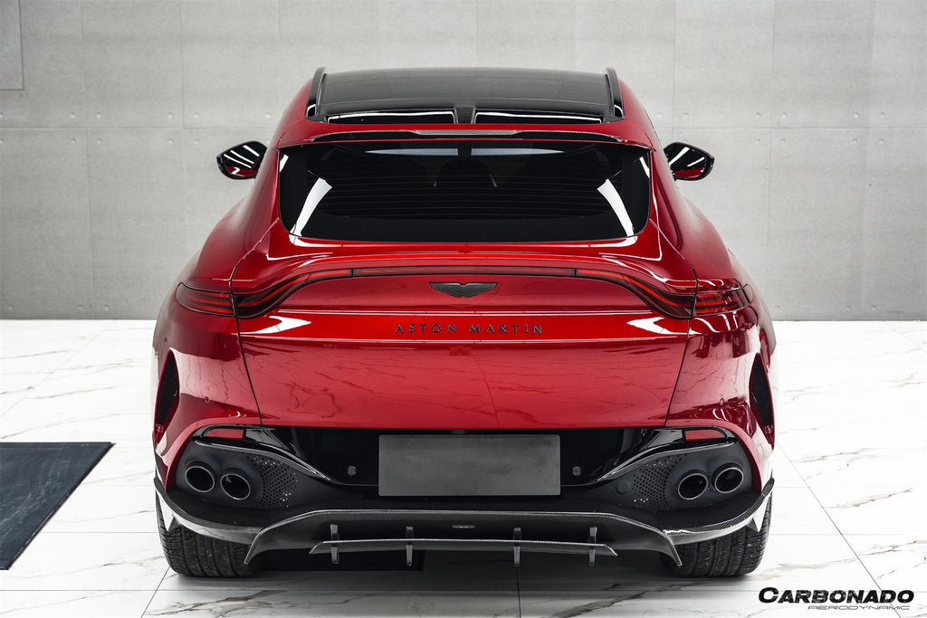 2021-2024 Aston Martin DBX 707 Style Dry Carbon Fiber Rear Bumper w & Exhaust tips
