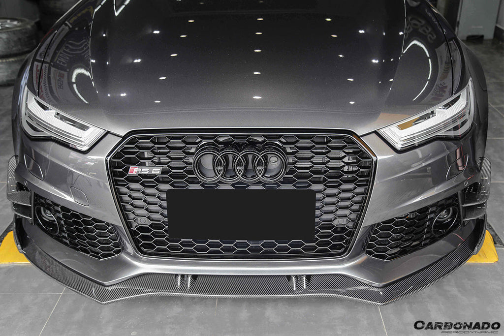 2013-2018 Audi RS6 Avant BS Style Carbon Fiber Front Bumper Canards