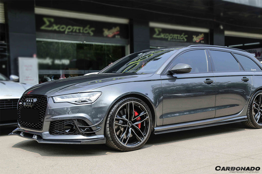 2013-2018 Audi RS6 Avant BS Style Carbon Fiber Front Bumper Canards