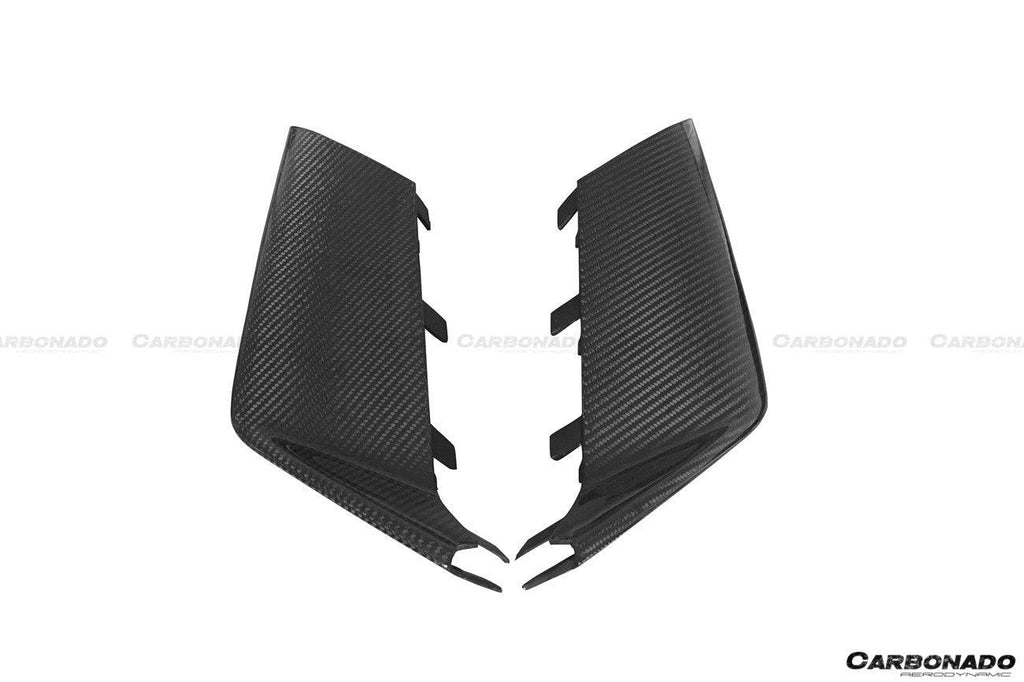 2013-2018 Audi RS6 C7 Avant BS Style Carbon Fiber Front Bumper Vent Caps - Carbonado Aero
