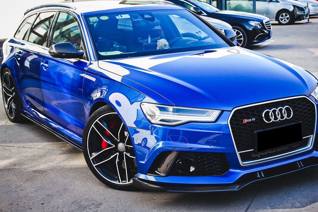 2013-2018 Audi RS6 Avant Carbon Fiber Front Bumper Caps